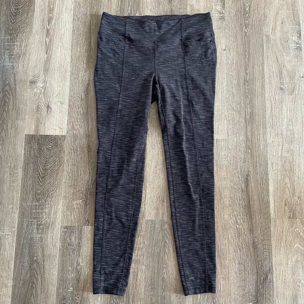 Athleta Metro Space Dye Heather Marled Black Gray Pant Legging - Size: XL Tall
